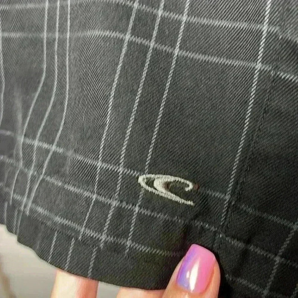 O’Neill Plaid Conquest Shorts Size 32 Black & Gray - Picture 4 of 8